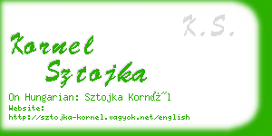 kornel sztojka business card